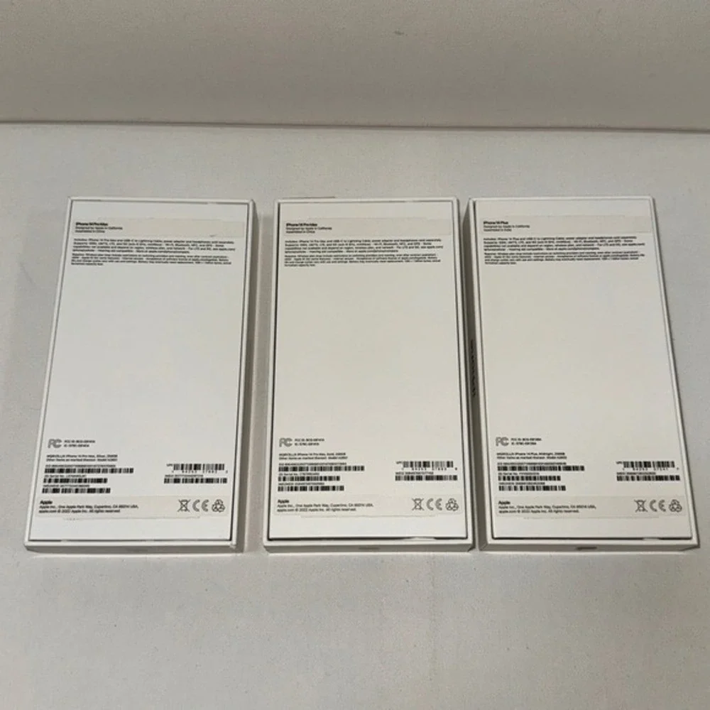 Apple iPhone 14 Pro Max‎ & 14 Plus EMPTY BOXES Lot 3 Silver Gold Midnight 256GB
